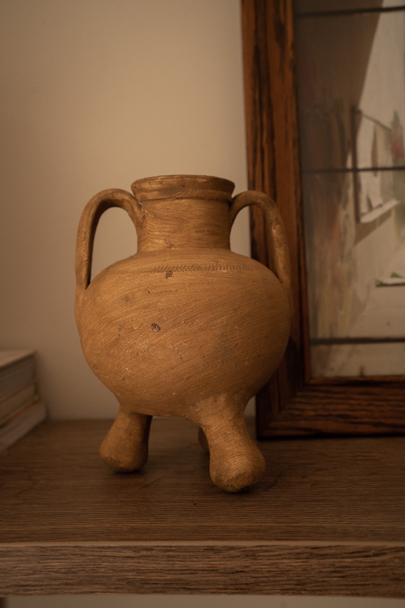 Beige decoratie vaas