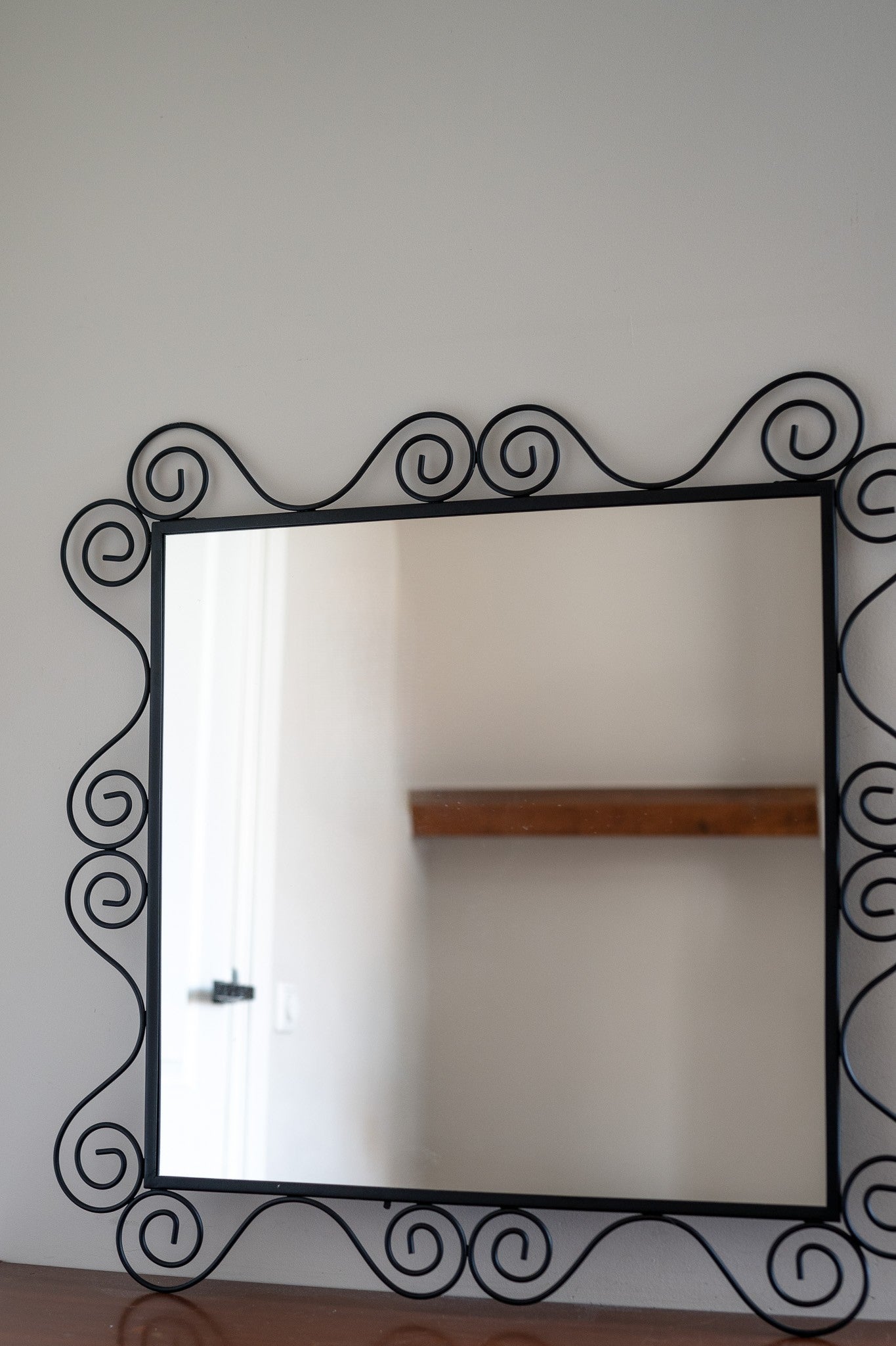 Vintage metalen spiegel