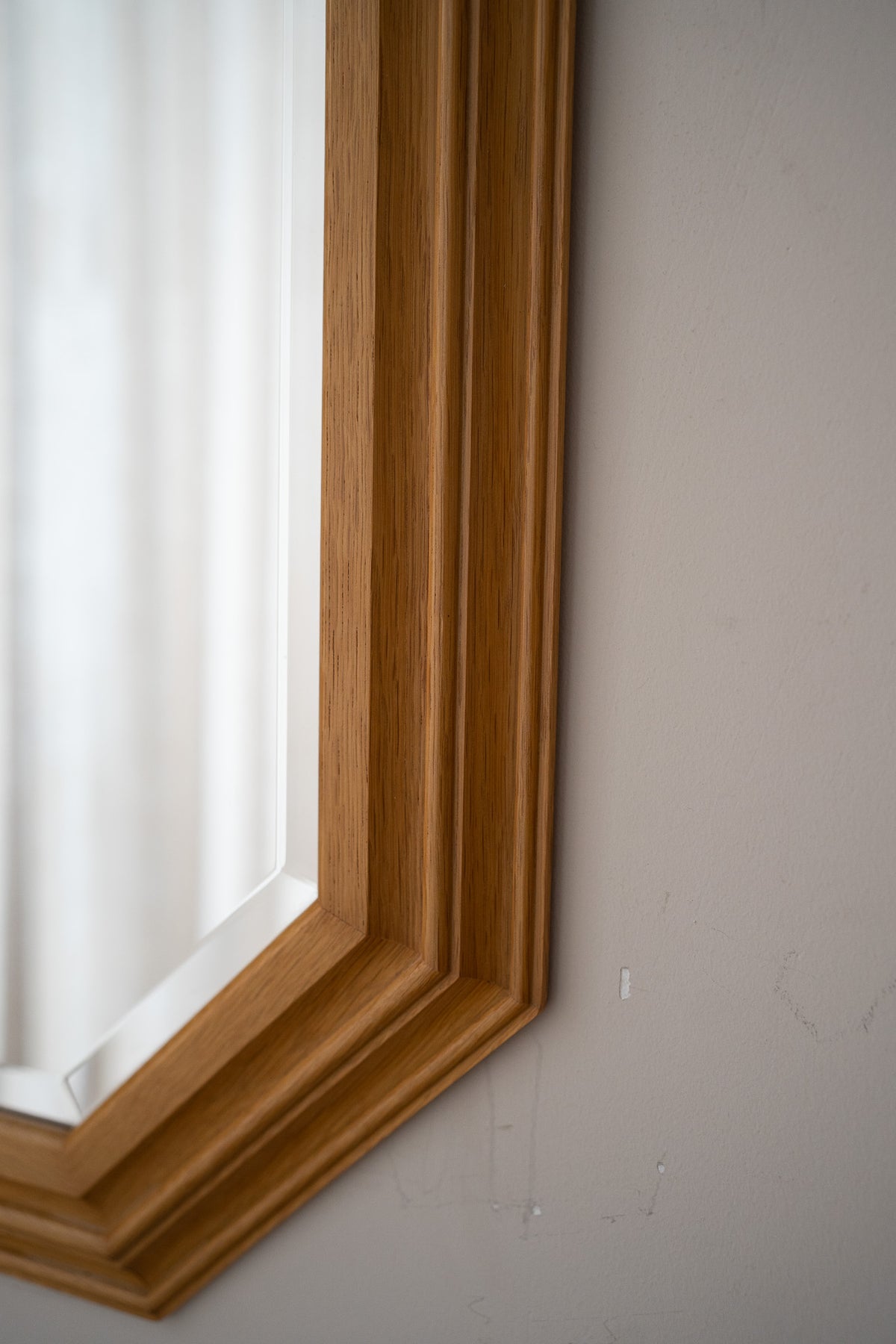 Houten vintage spiegel