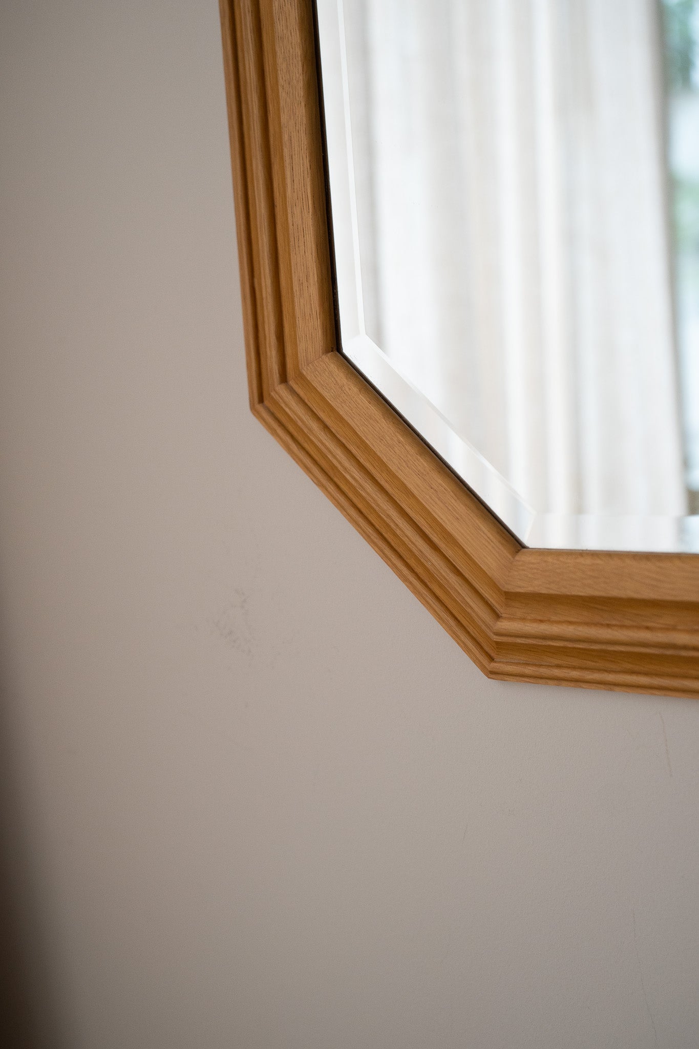 Houten vintage spiegel