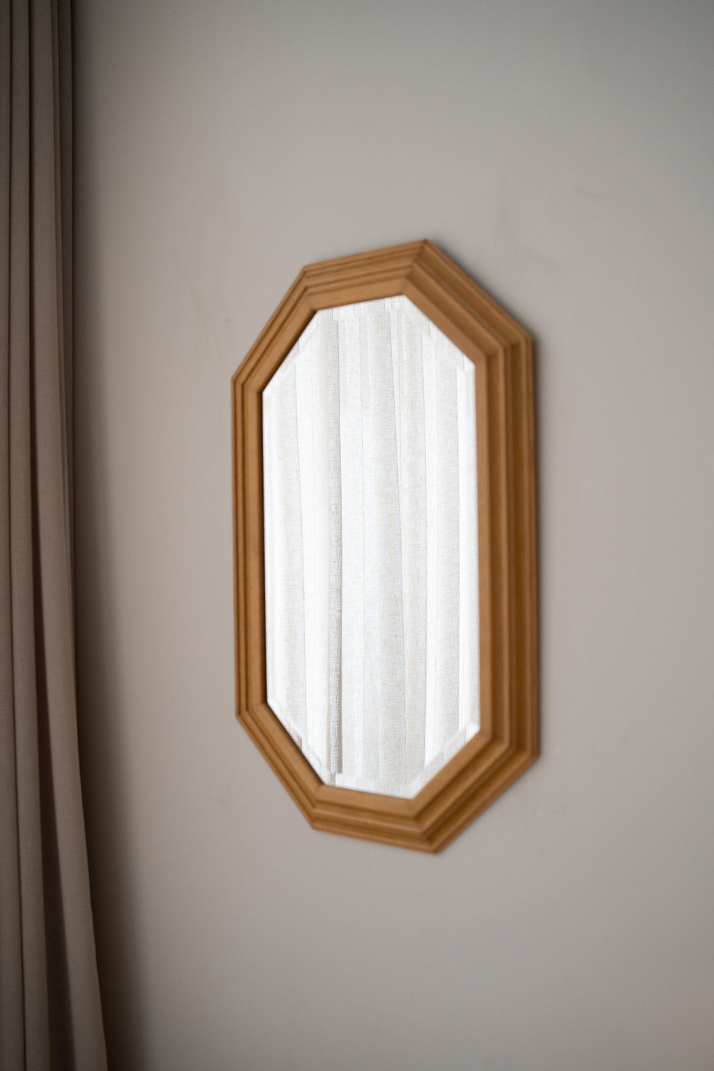Houten vintage spiegel