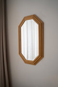 Houten vintage spiegel
