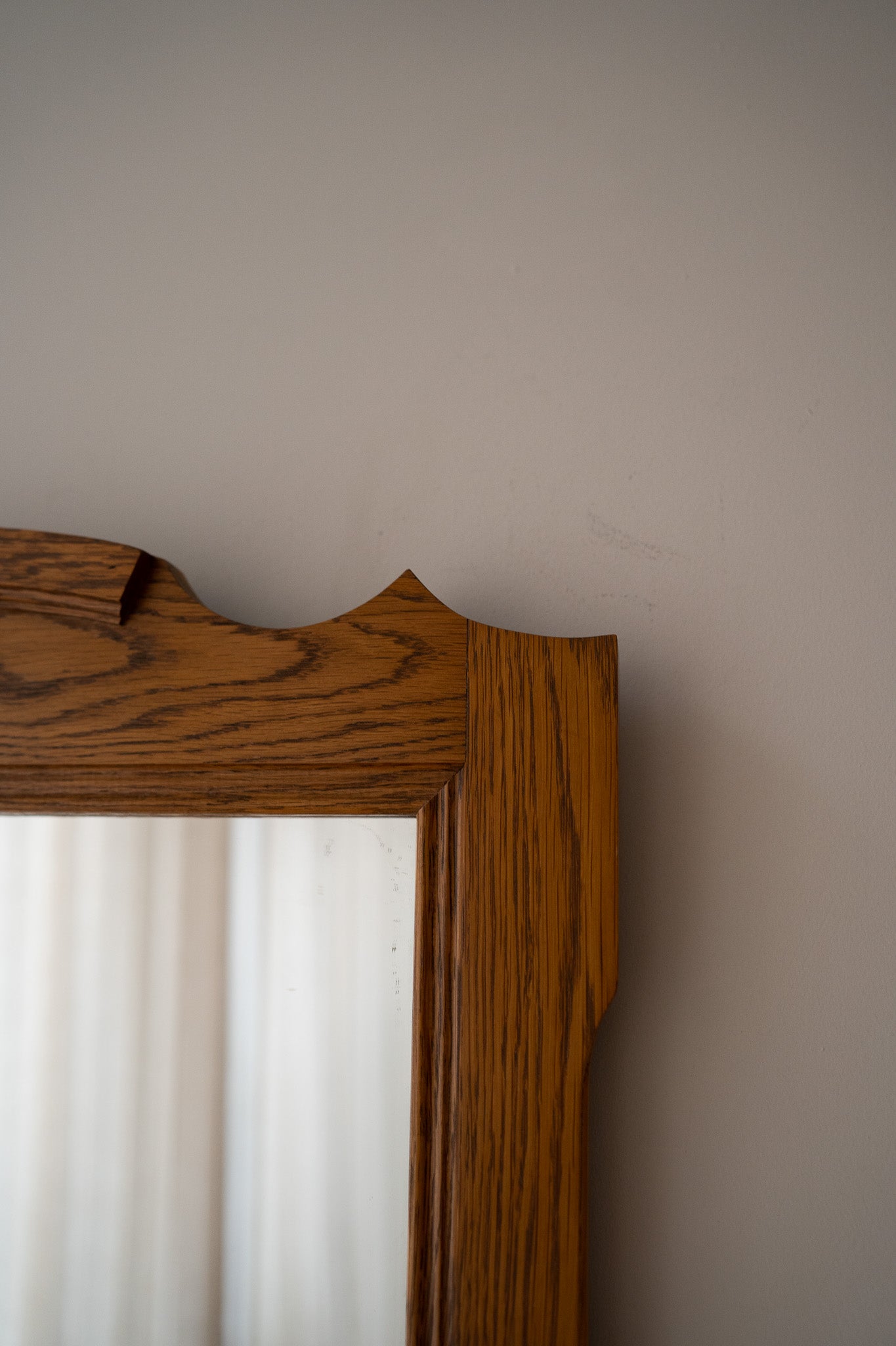 Houten spiegel art deco stijl