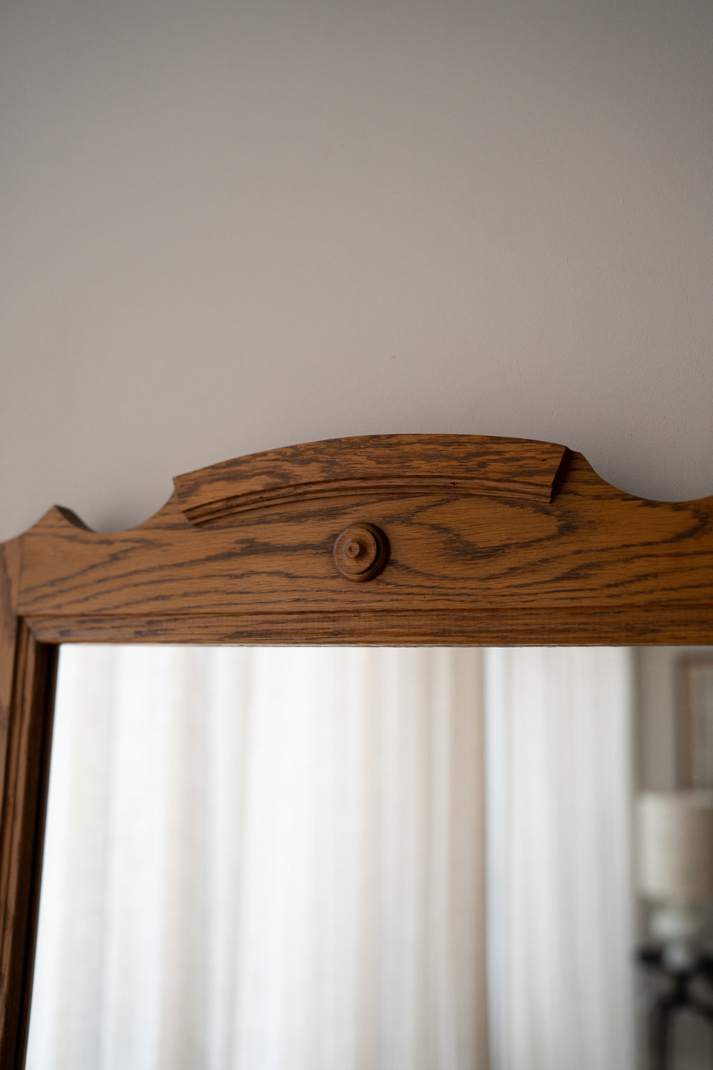 Houten spiegel art deco stijl