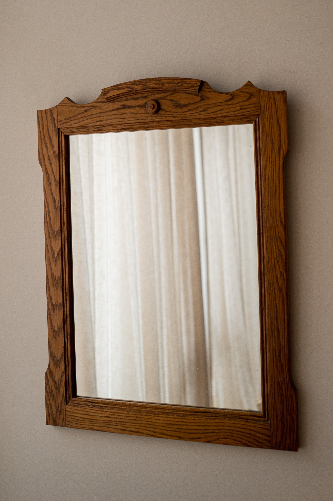 Houten spiegel art deco stijl