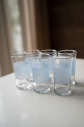 6 waterglazen lichtblauw