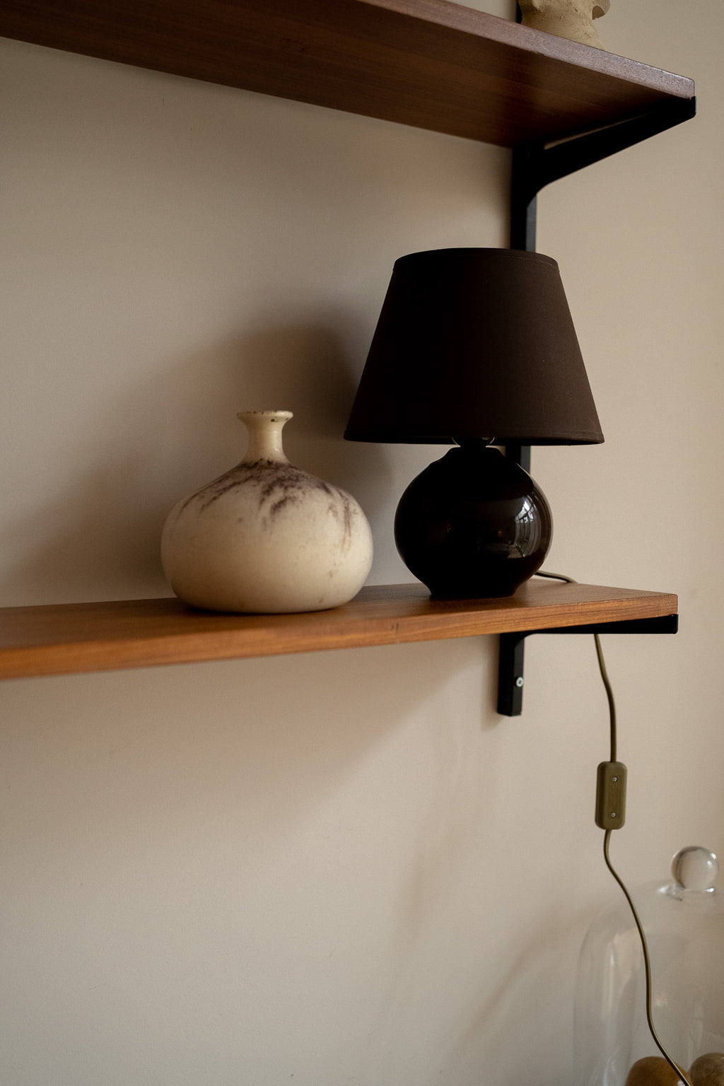 Donkerbruine bollamp