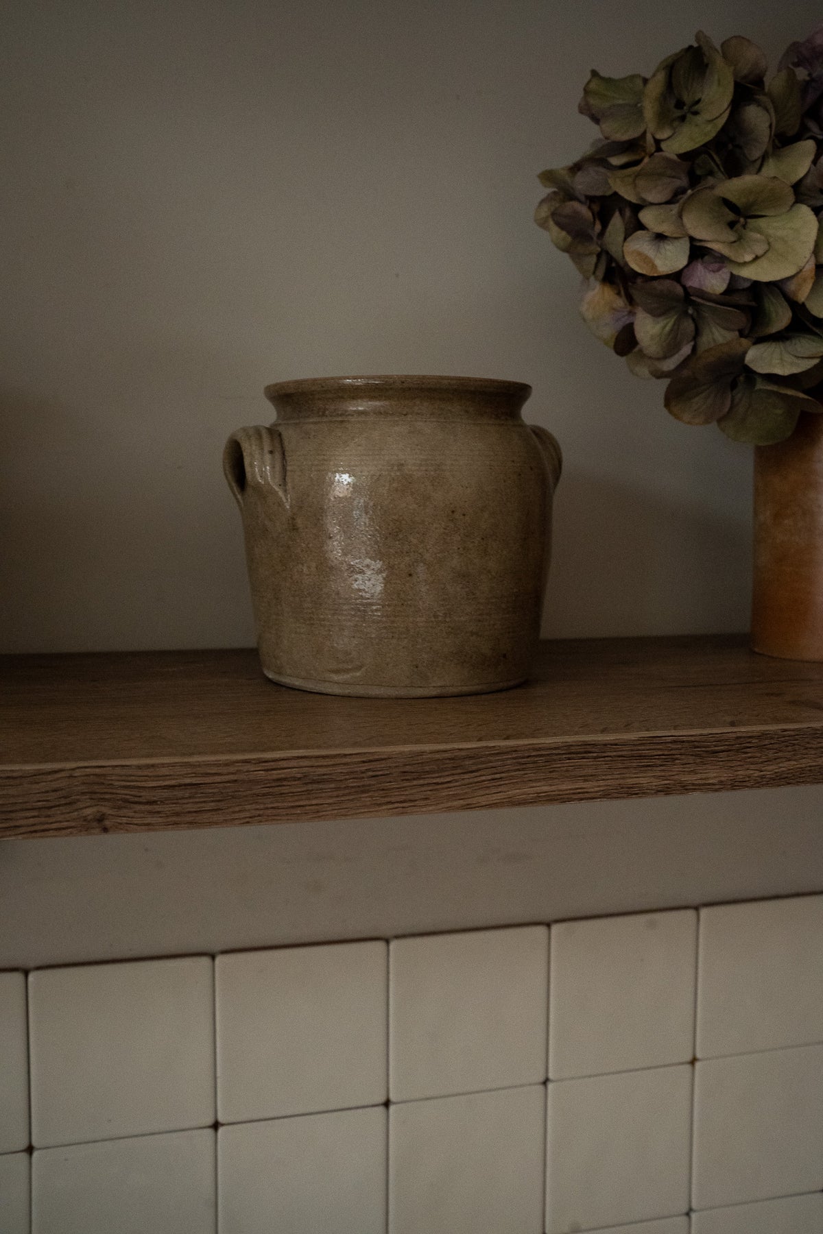 Grijze Franse grès aardewerk pot