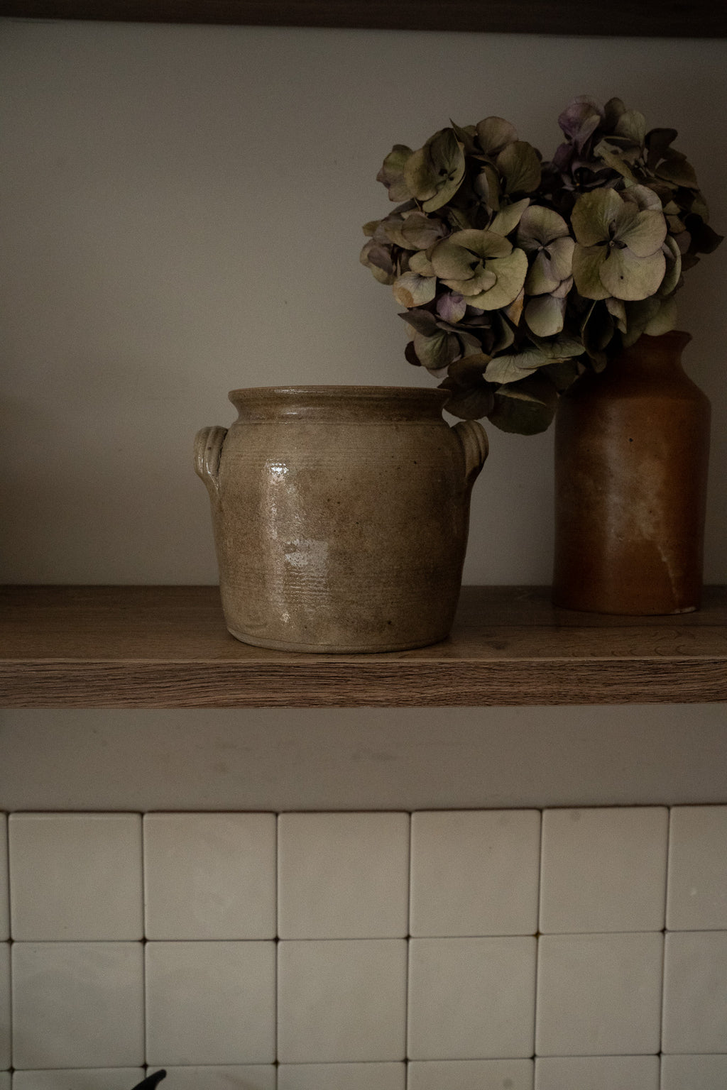 Grijze Franse grès aardewerk pot