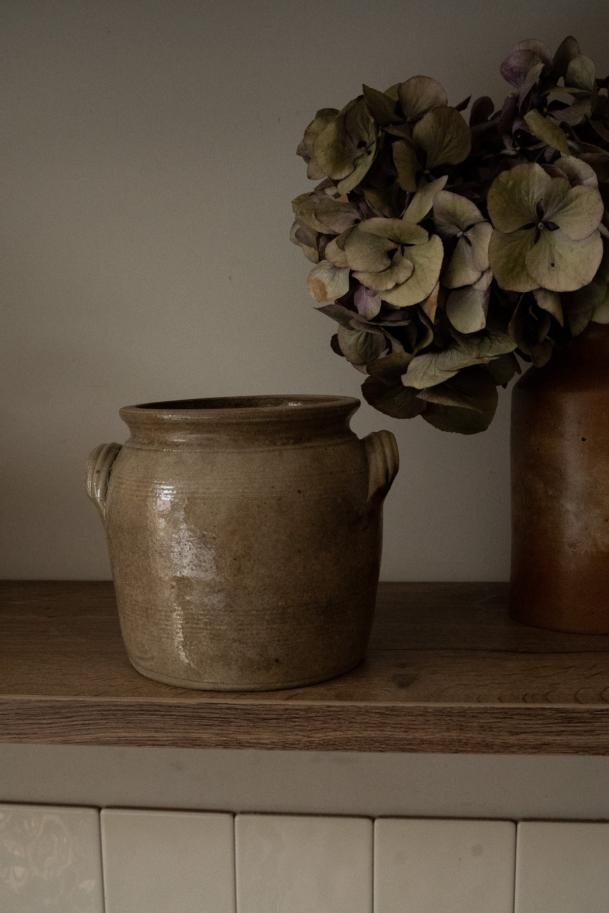 Grijze Franse grès aardewerk pot