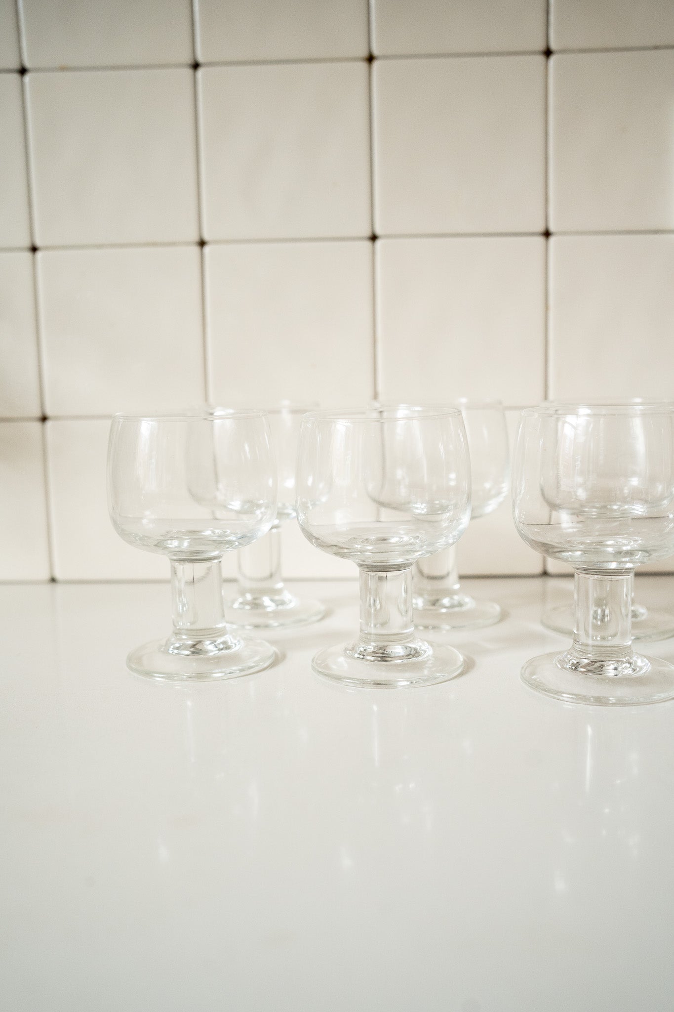 Set van 6 Franse vintage Luminarc Scandia-glazen