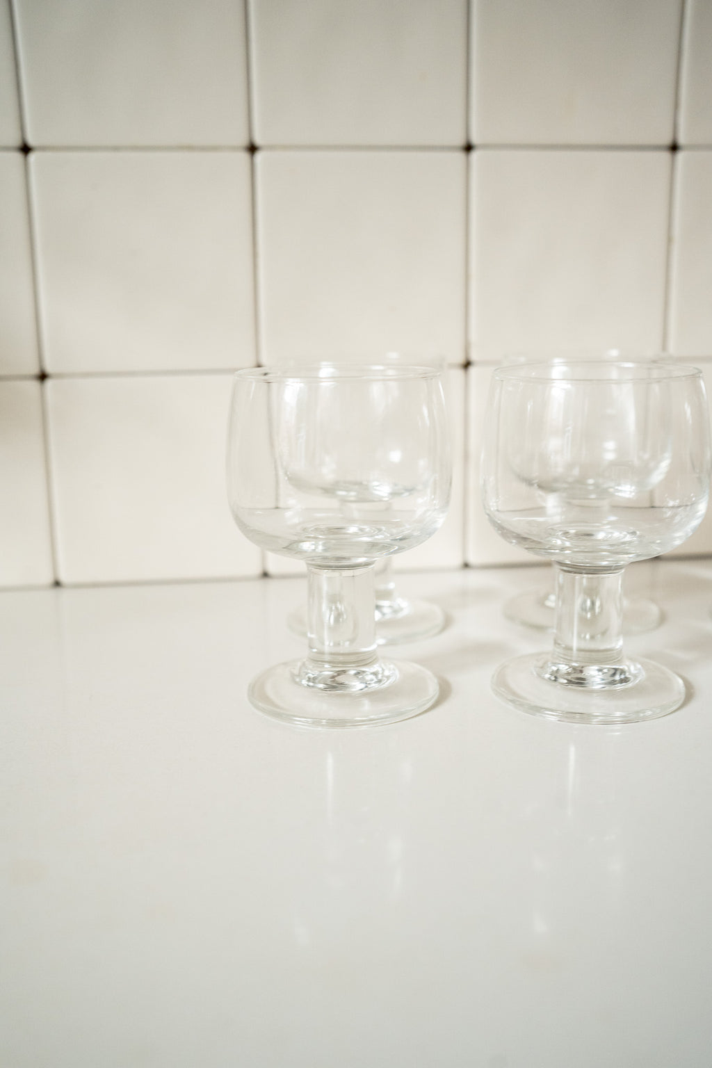 Set van 6 Franse vintage Luminarc Scandia-glazen