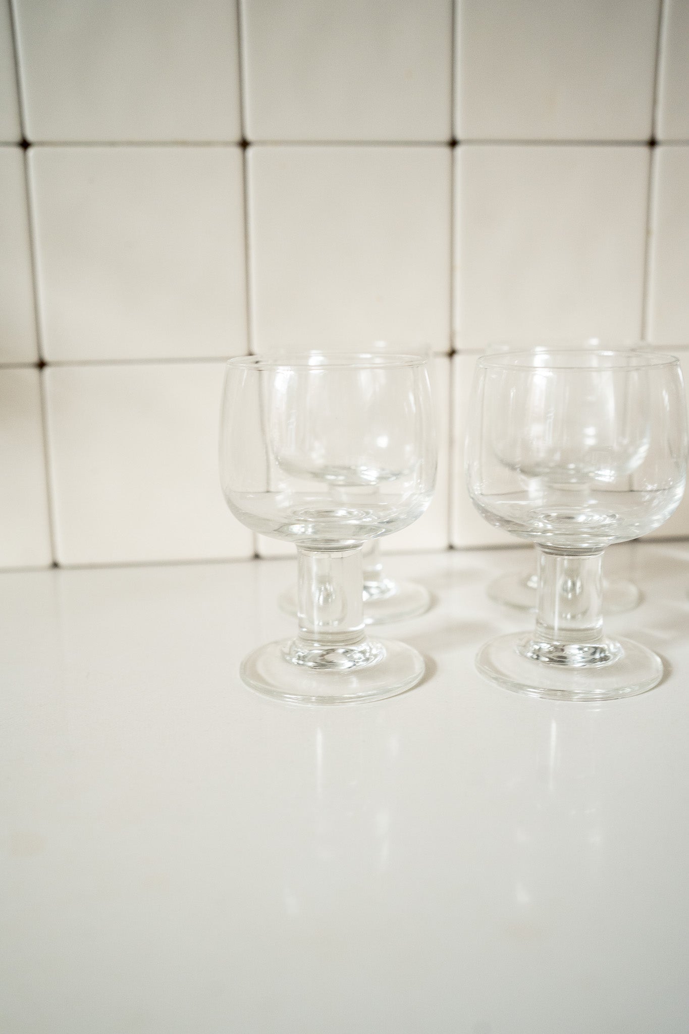 Set van 6 Franse vintage Luminarc Scandia-glazen