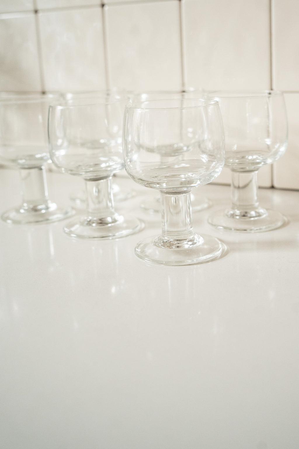 Set van 6 Franse vintage Luminarc Scandia-glazen