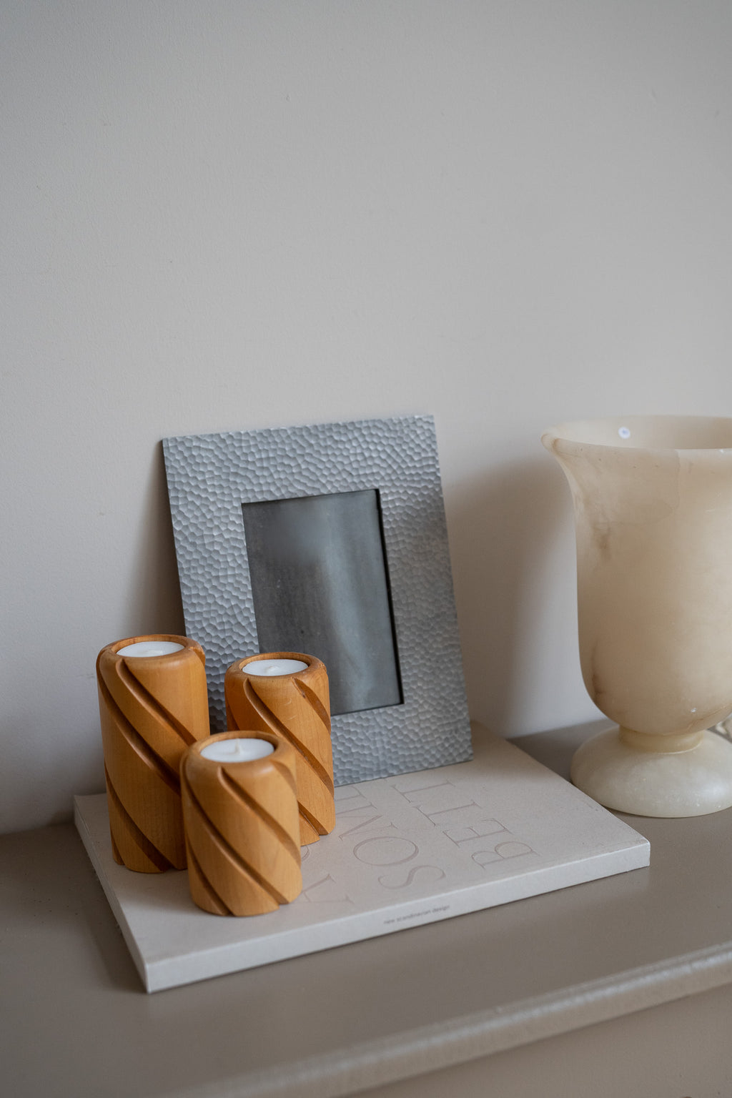 Houten kandelaar set