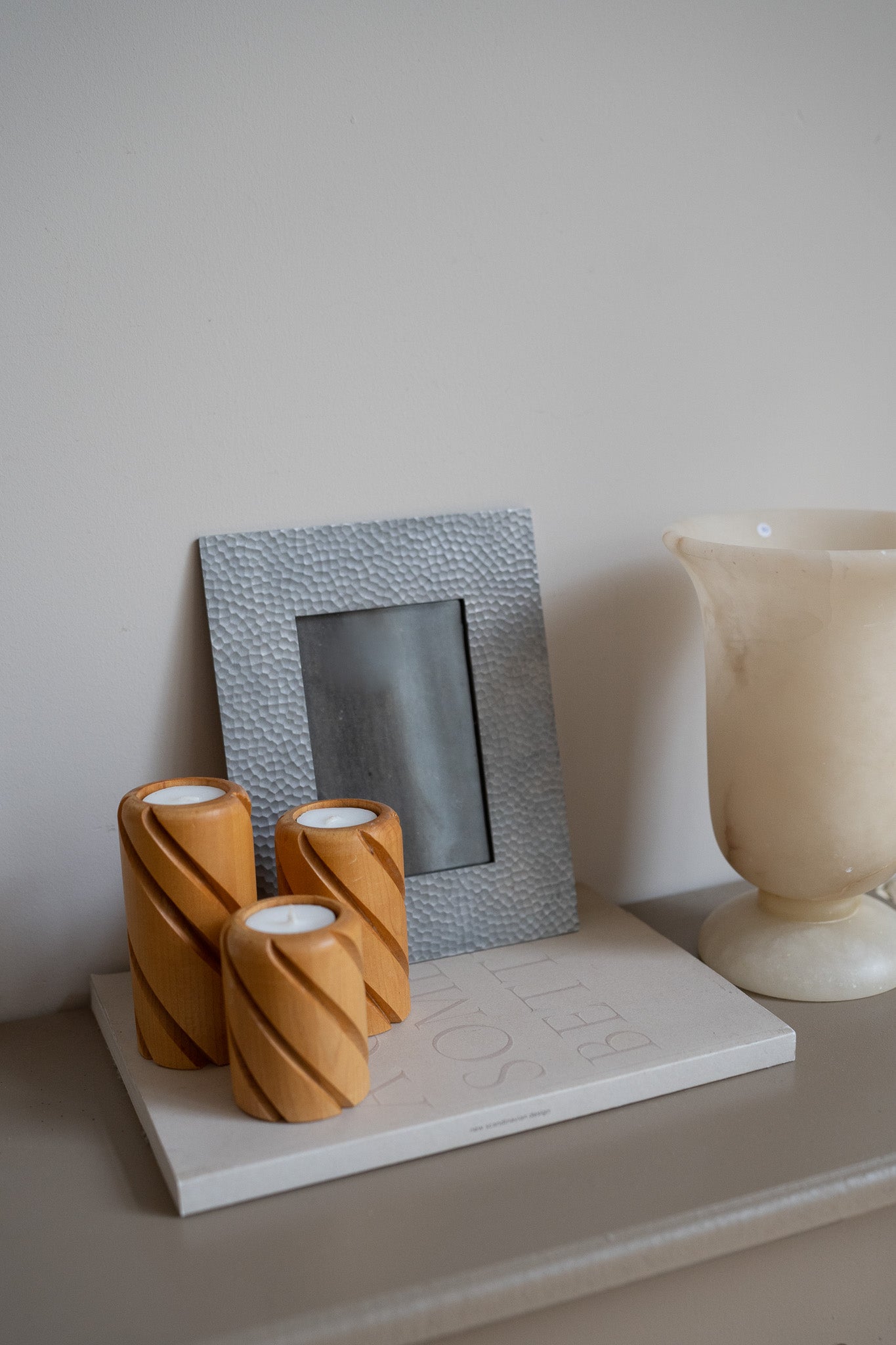 Houten kandelaar set