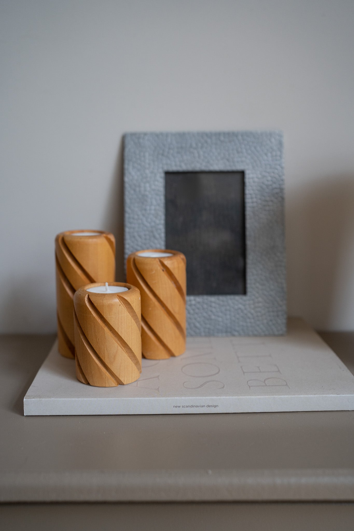 Houten kandelaar set