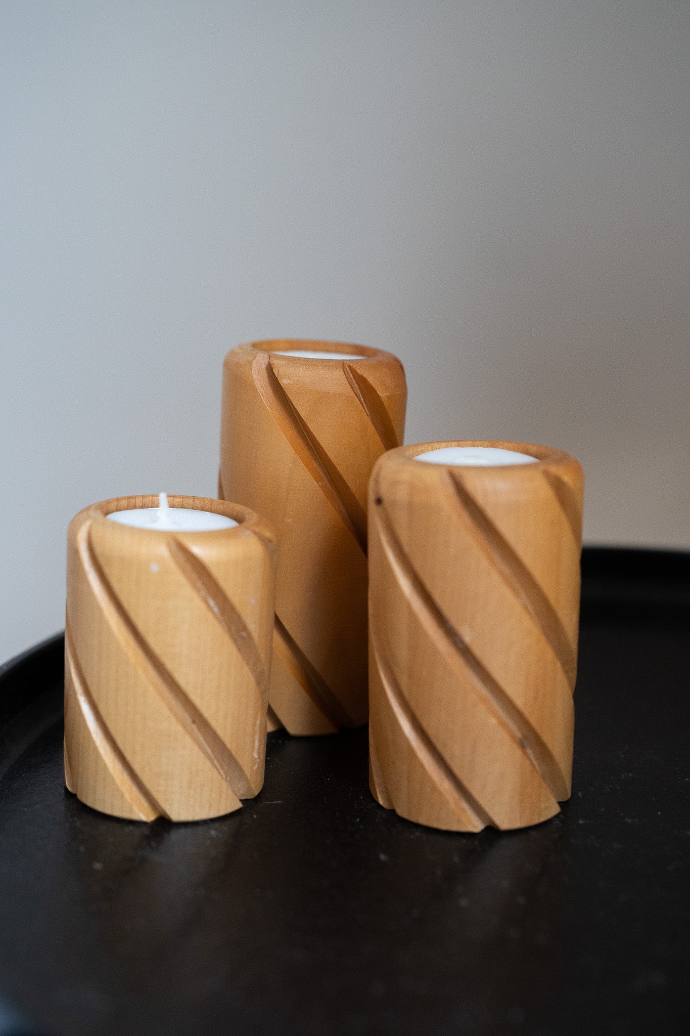 Houten kandelaar set