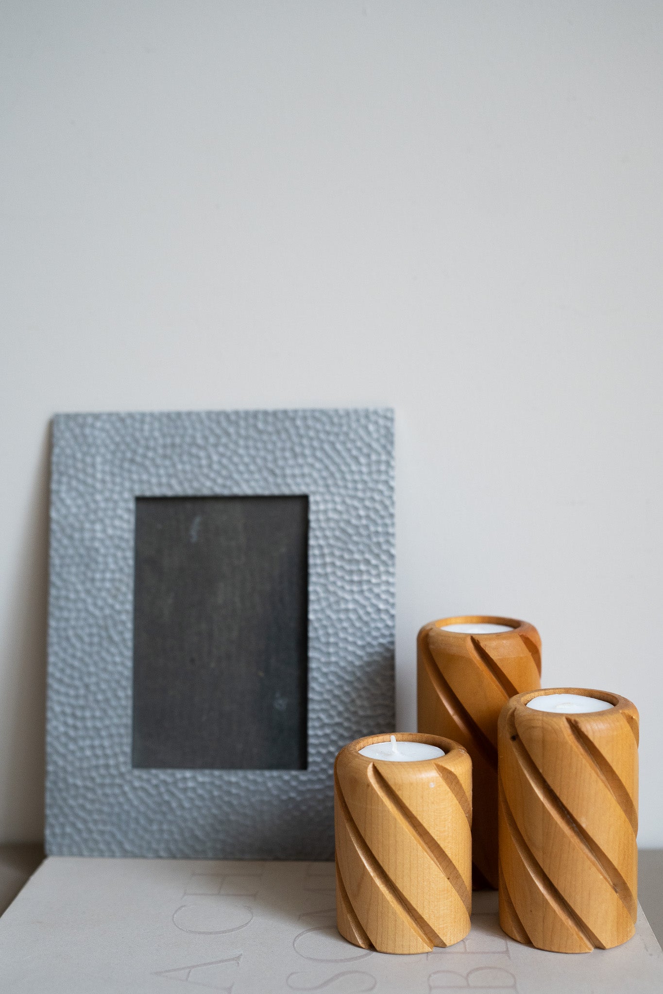 Houten kandelaar set