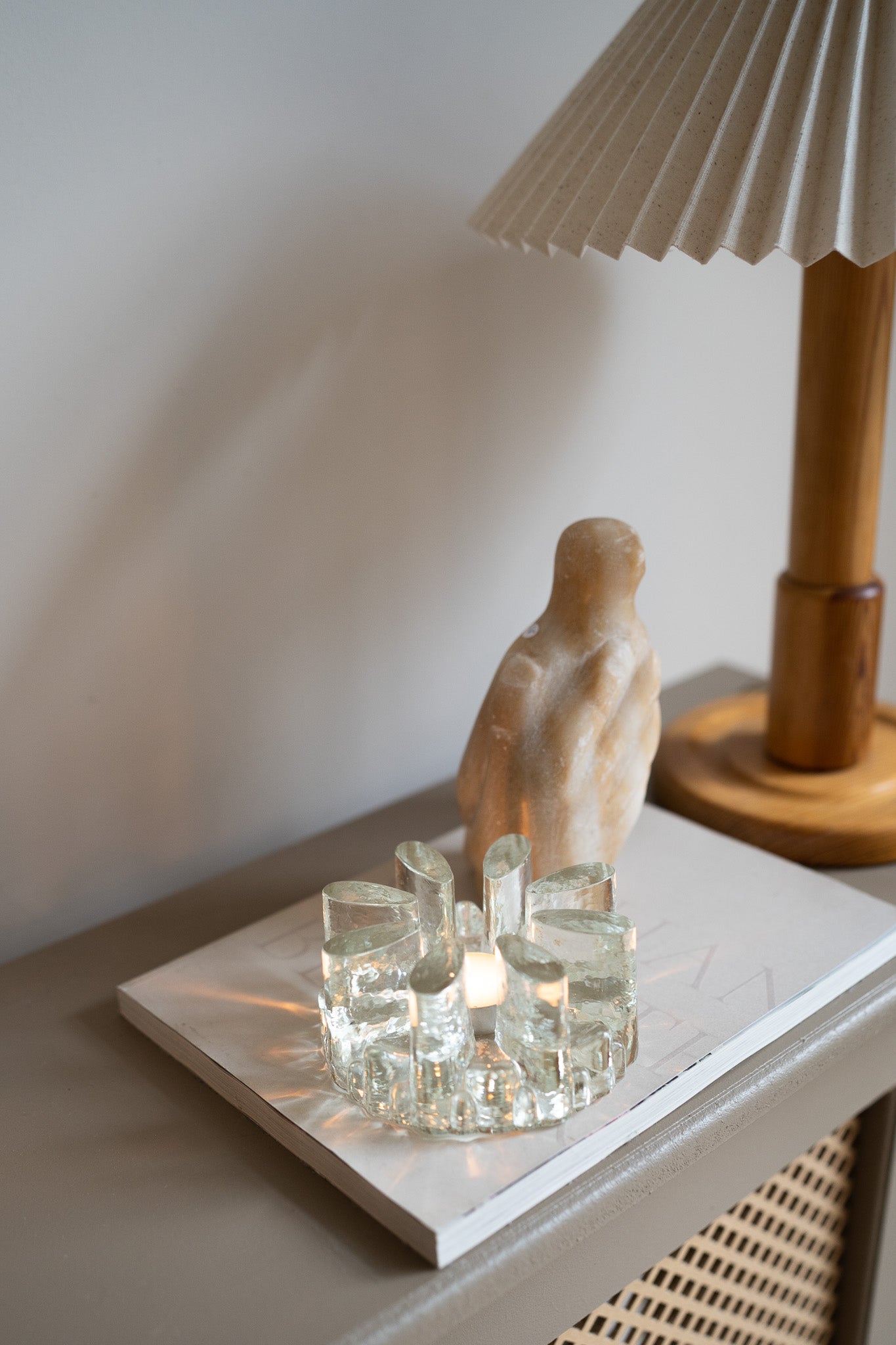 Vintage Glasdesign Georgeshutter theelichthouder