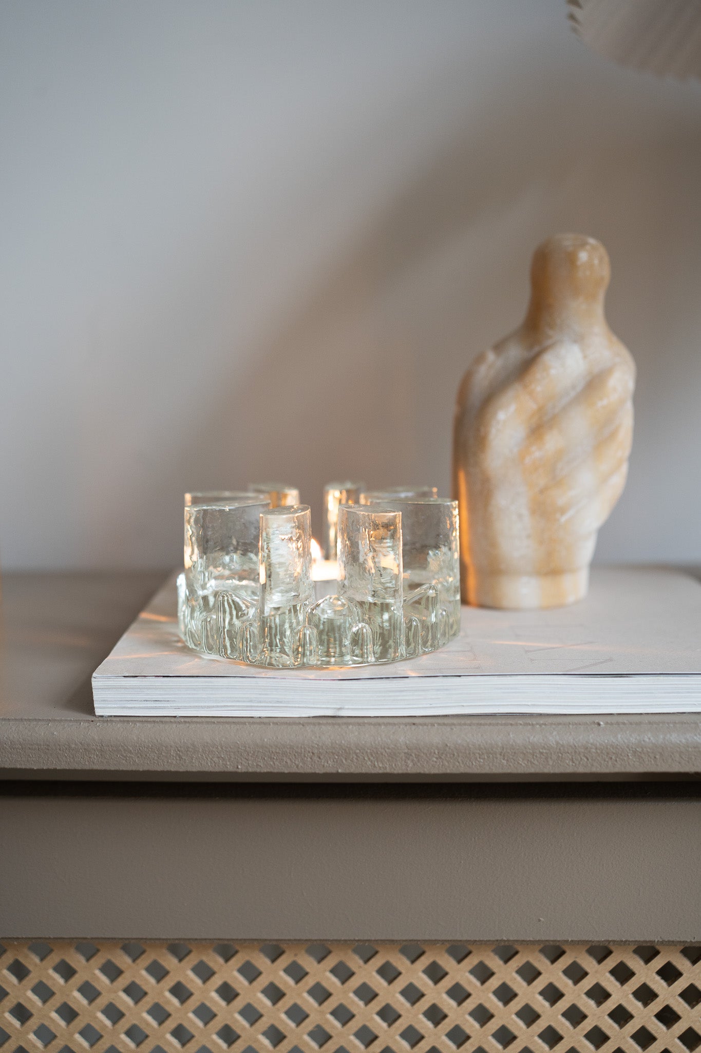 Vintage Glasdesign Georgeshutter theelichthouder