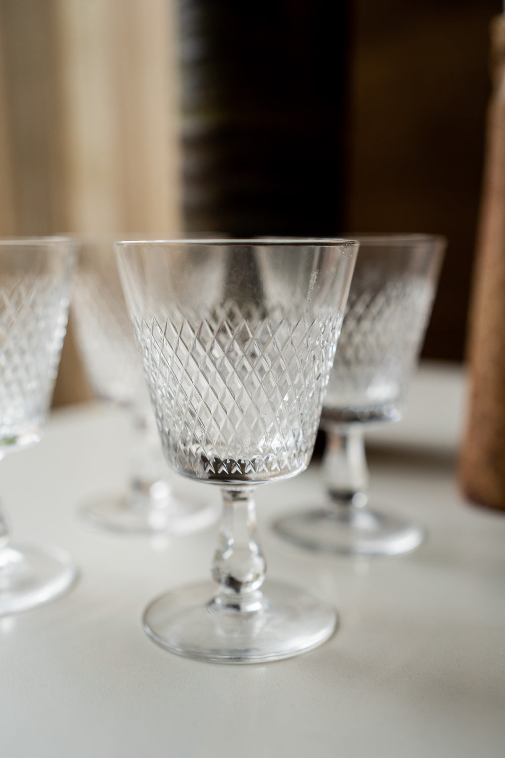 Set van 4 kristallen glazen