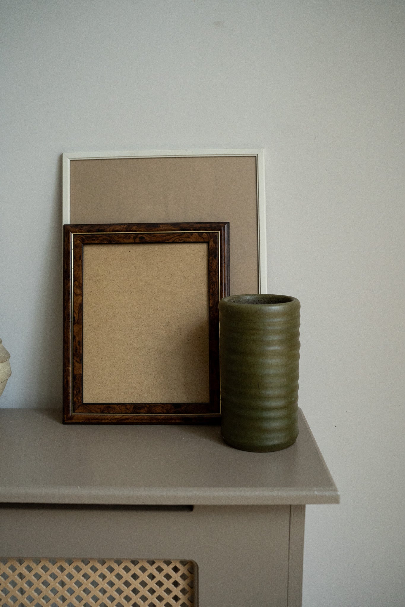 Lijst hout & gouden rand