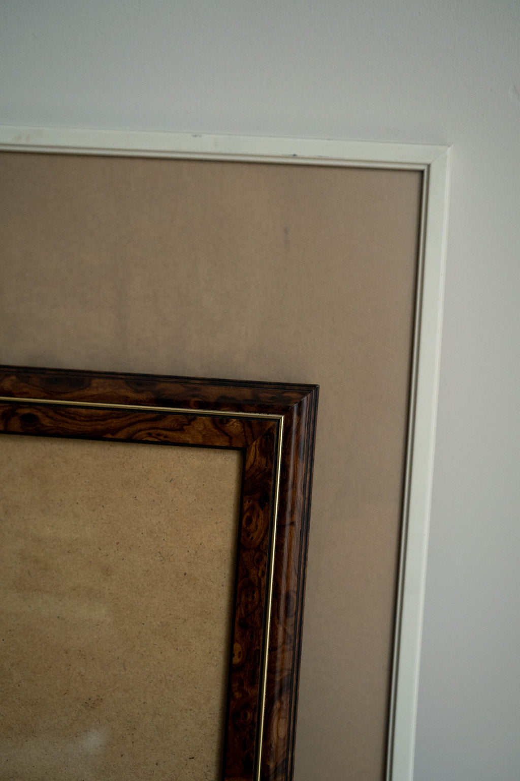 Lijst hout & gouden rand