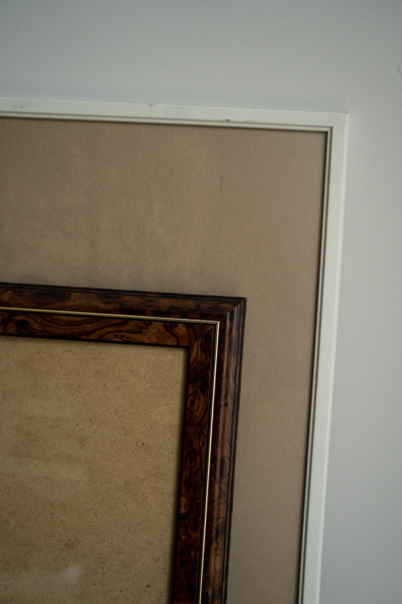 Lijst hout & gouden rand