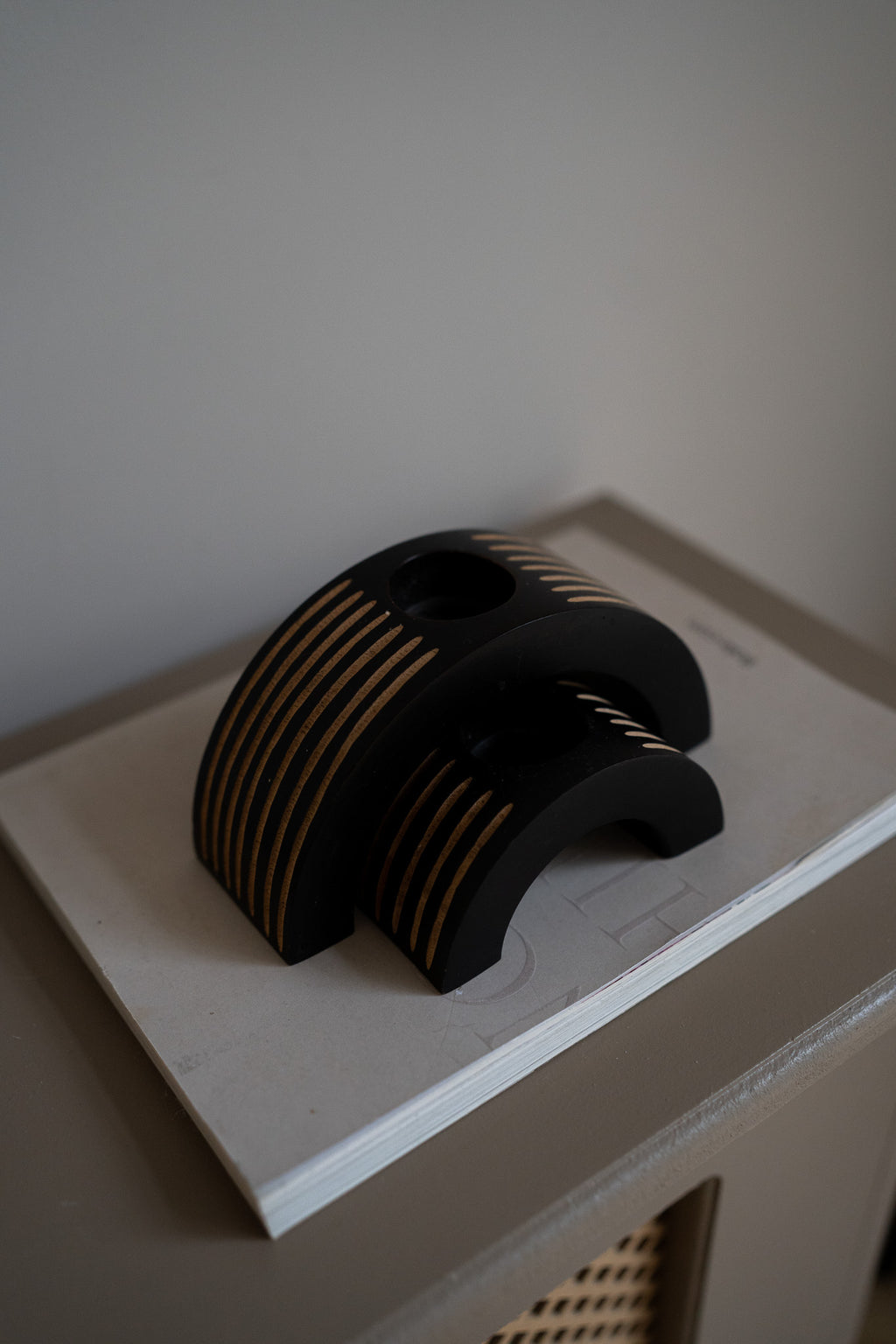 Houten kandelaar set