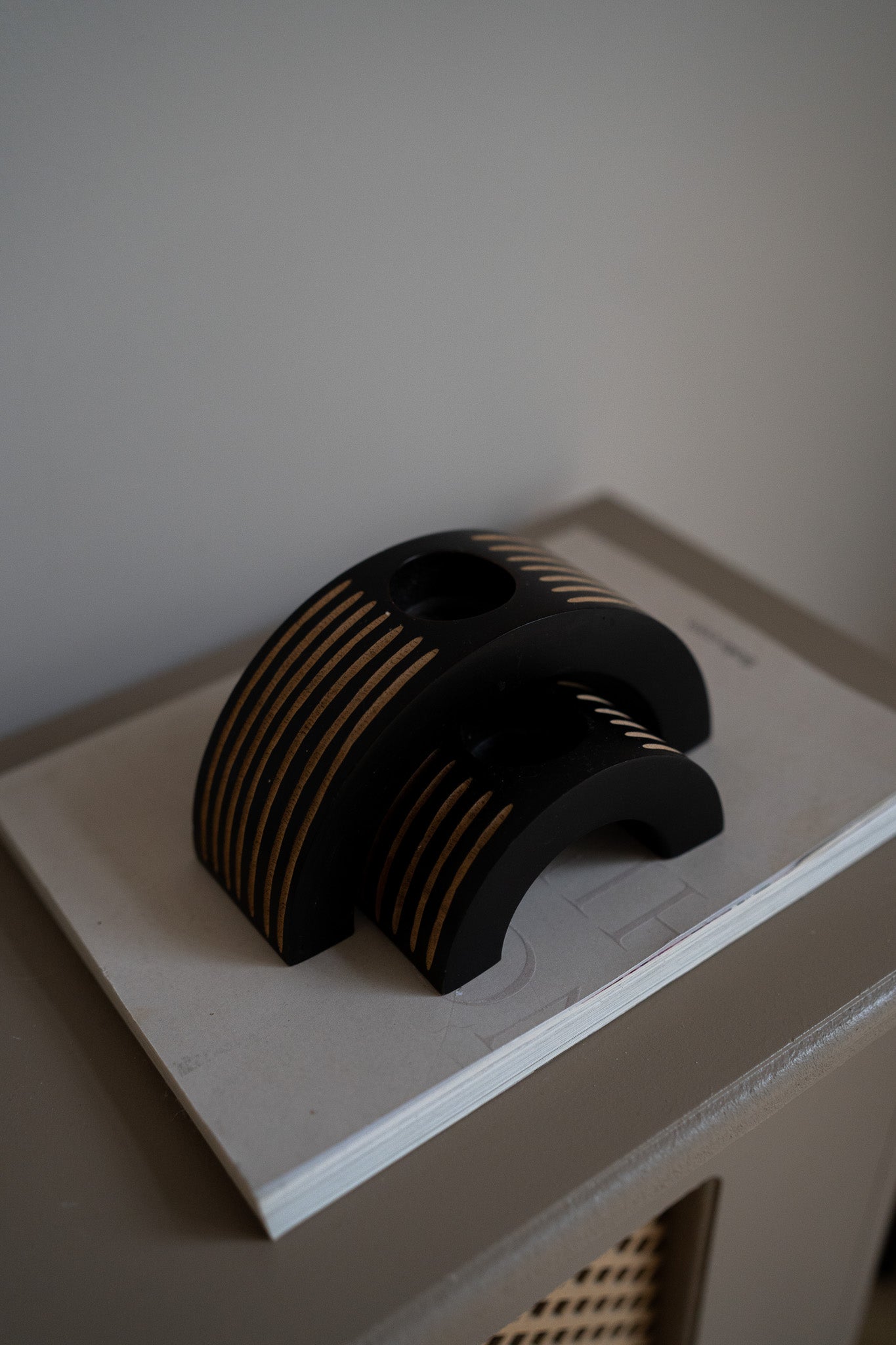 Houten kandelaar set