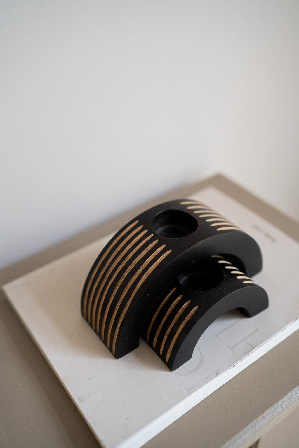 Houten kandelaar set