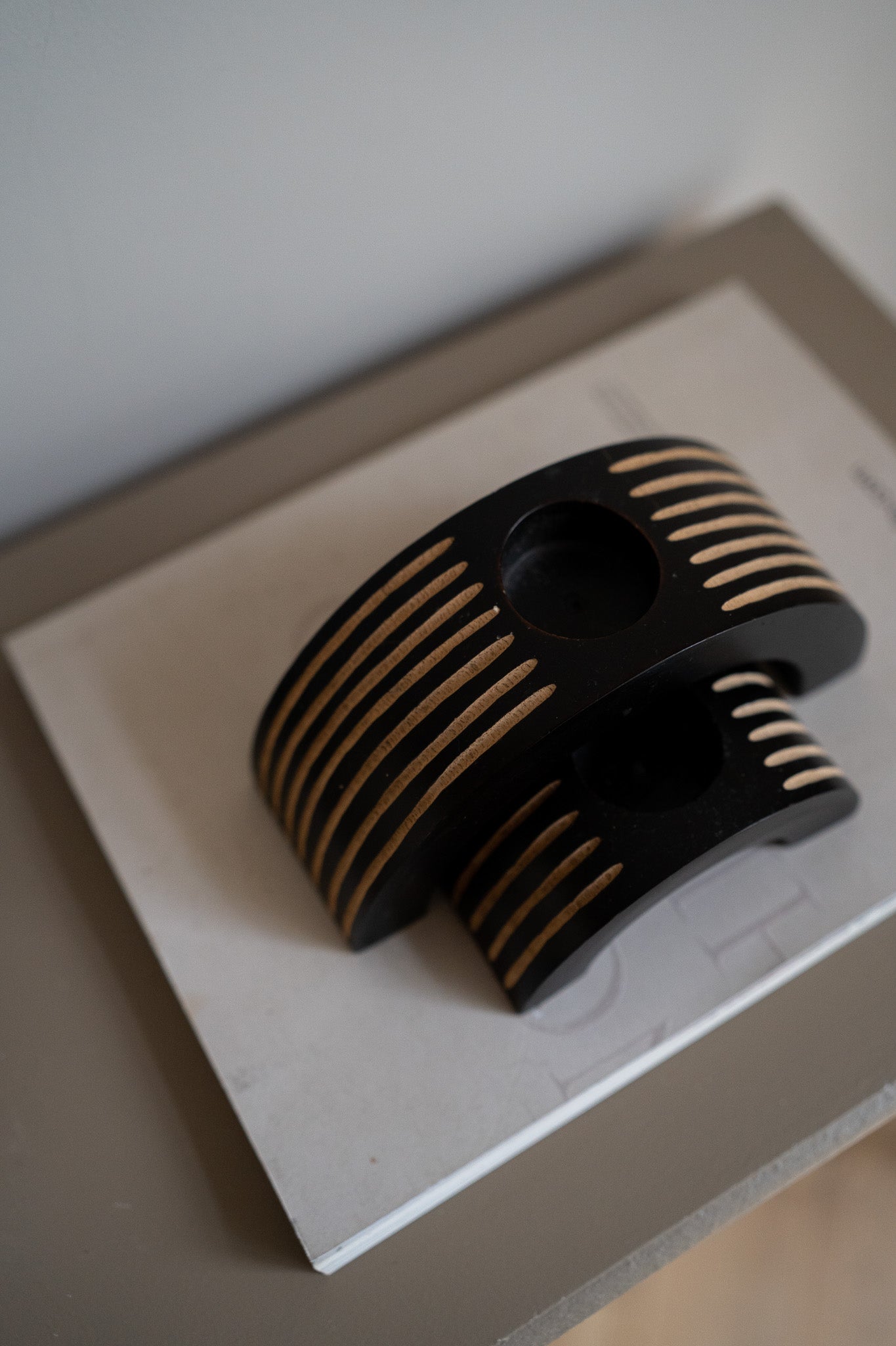 Houten kandelaar set