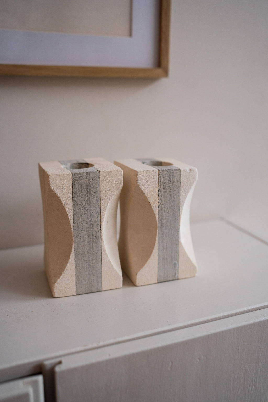 Gipsen waxinelichthouder