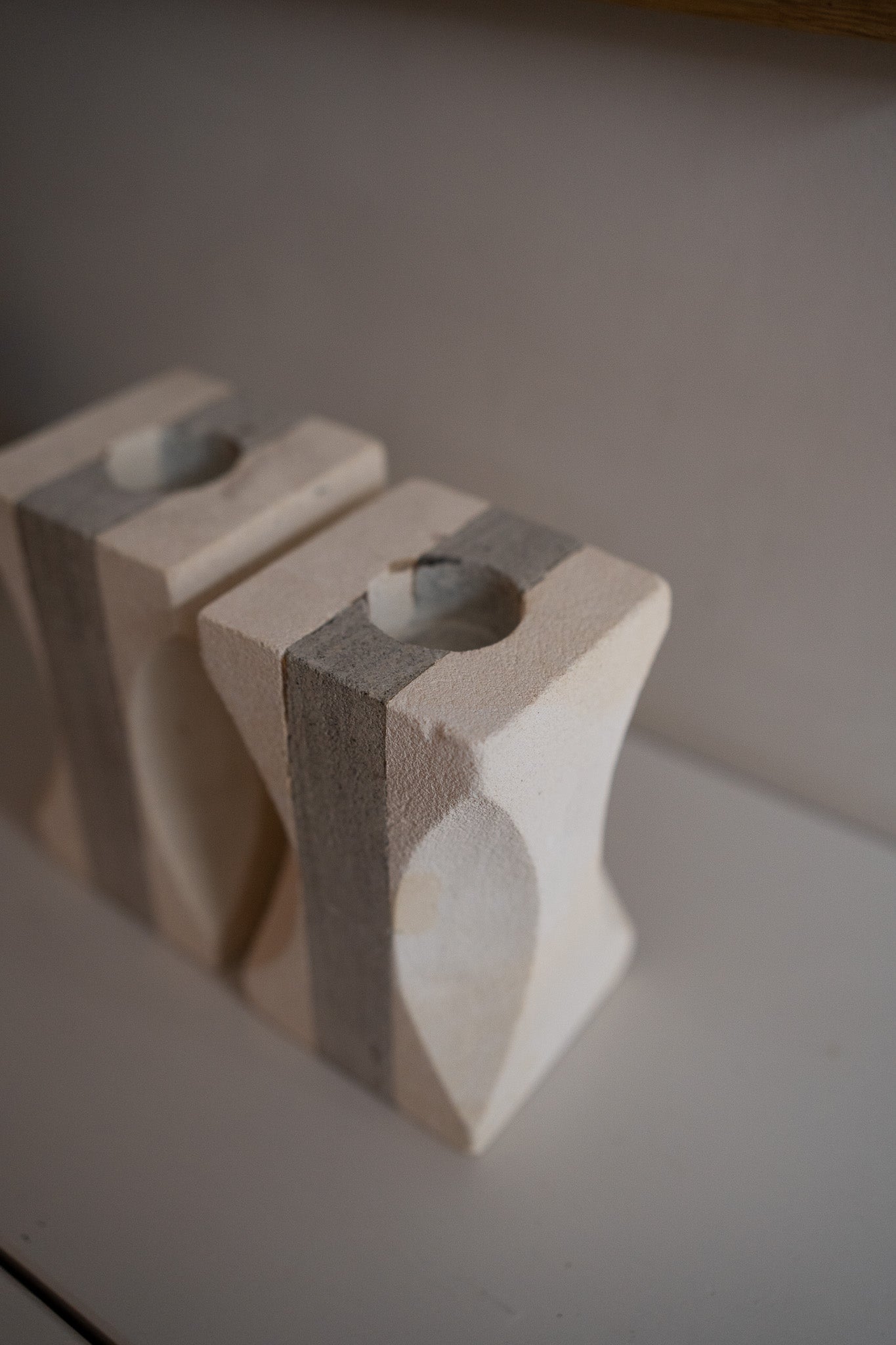 Gipsen waxinelichthouder