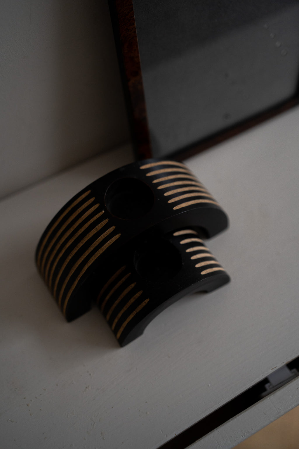 Houten kandelaar set