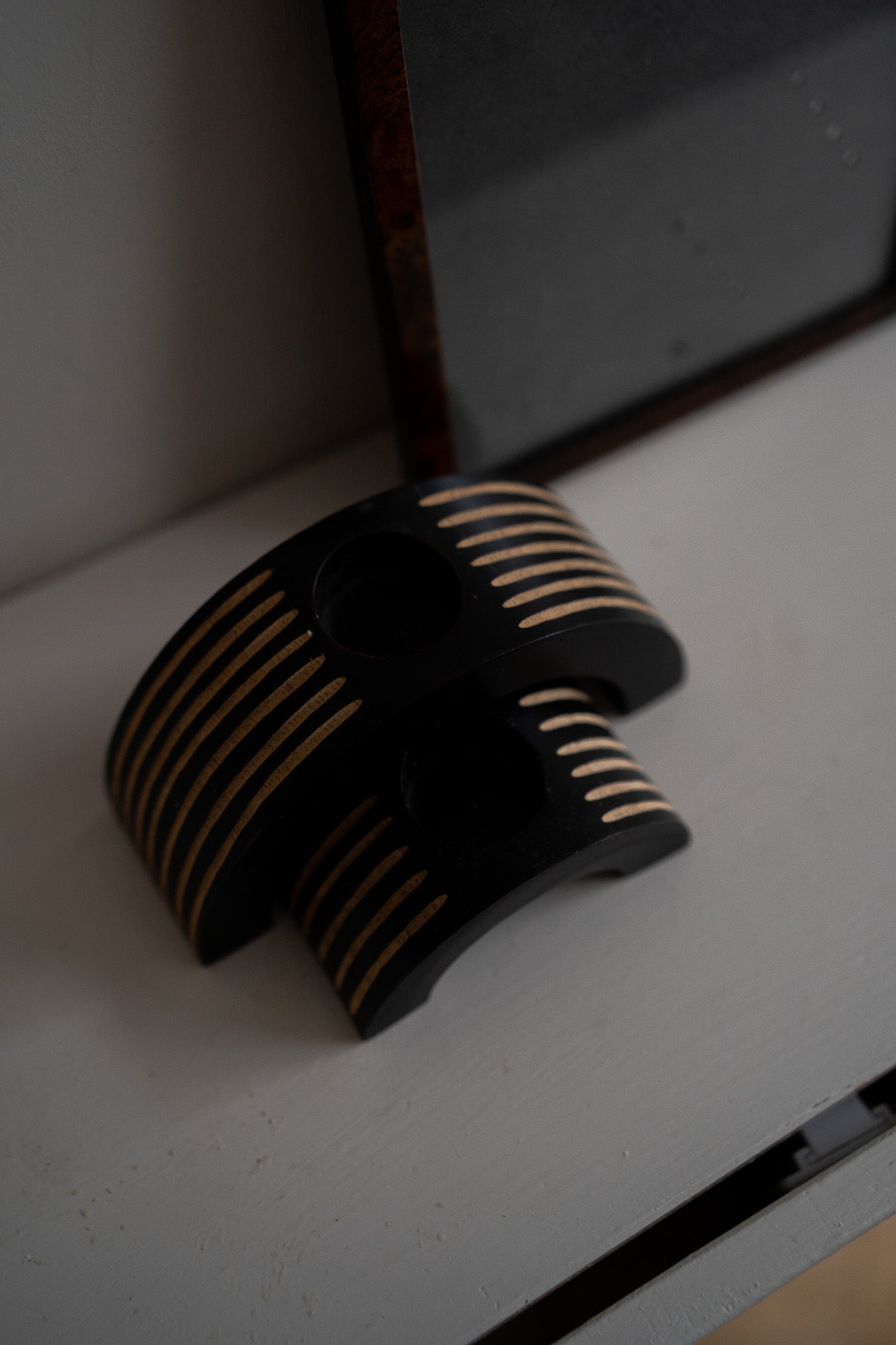 Houten kandelaar set