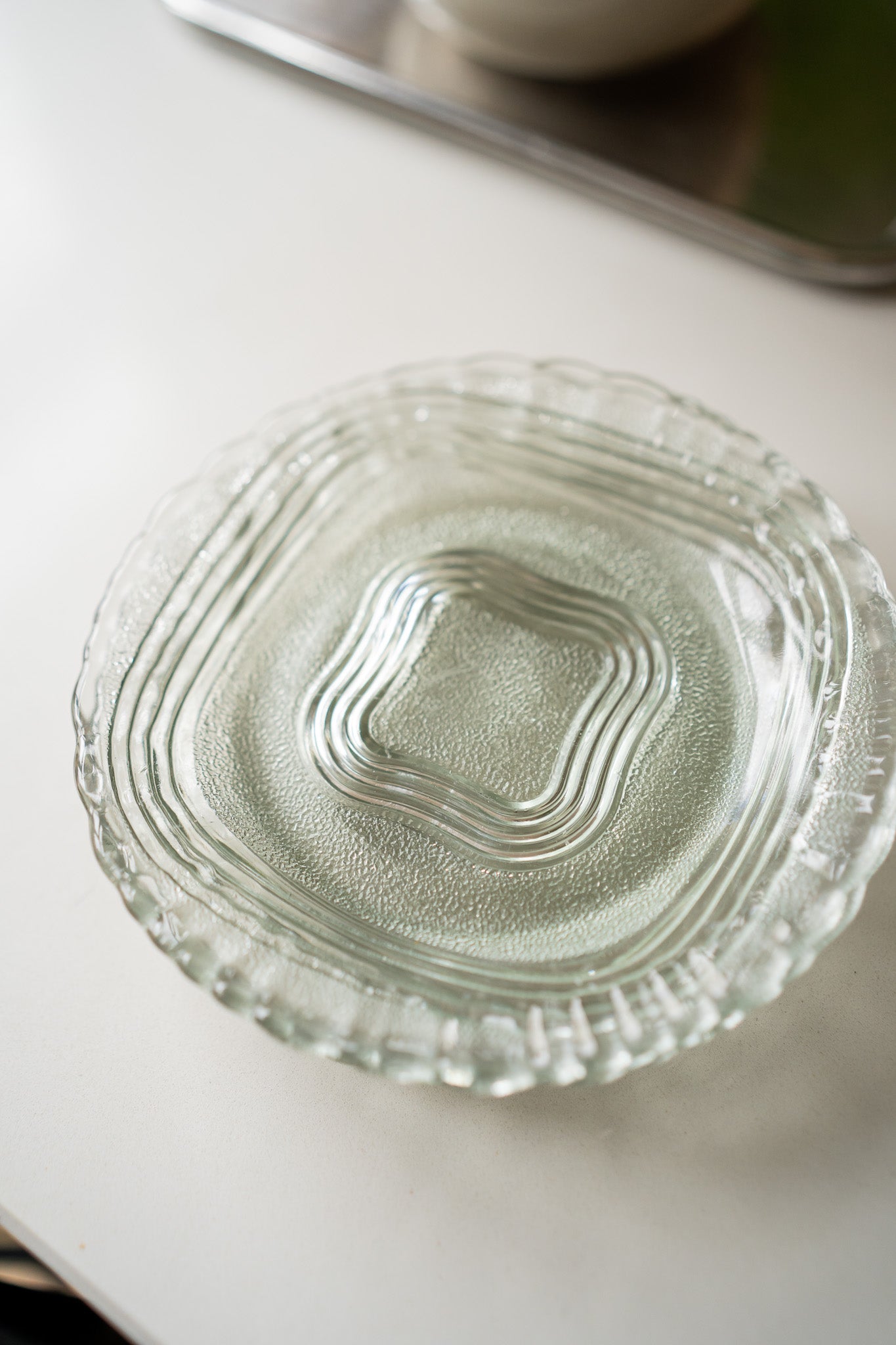 4 glazen ontbijtborden