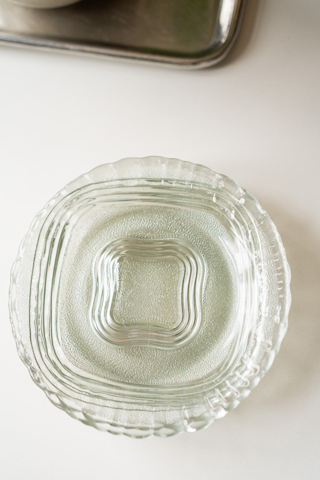 4 glazen ontbijtborden