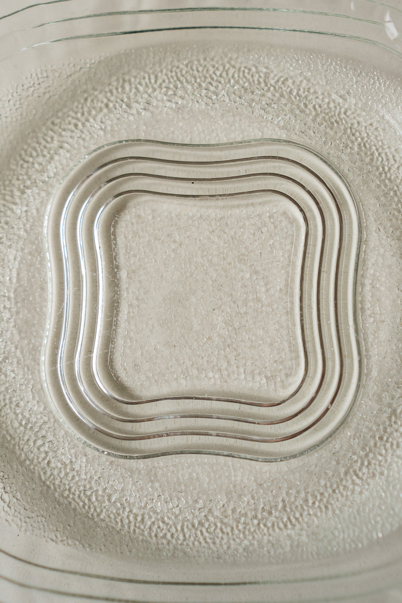 4 glazen ontbijtborden