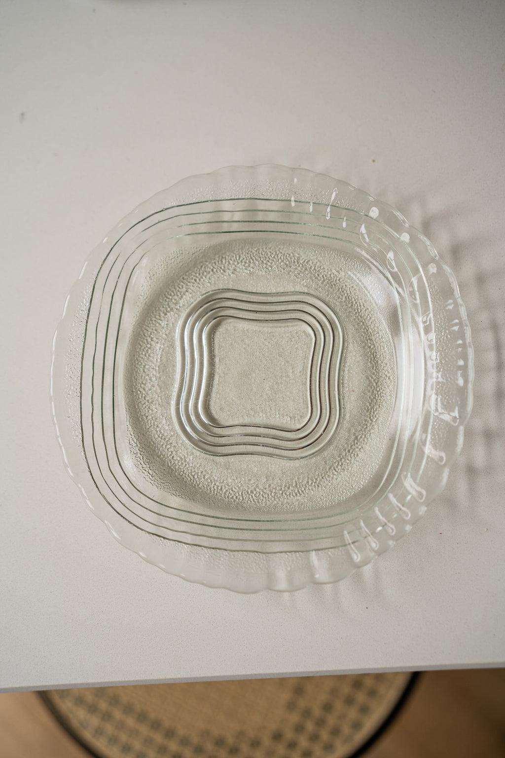 4 glazen ontbijtborden