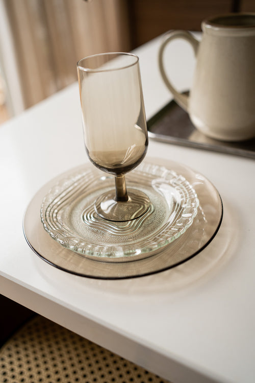 6 Arcoroc rookglazen dinerborden