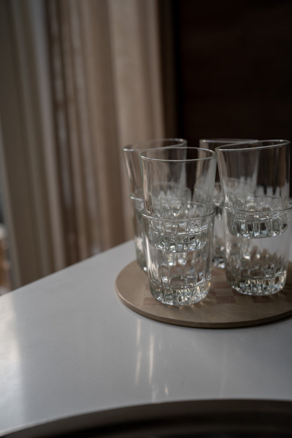 8 waterglazen Arcoroc