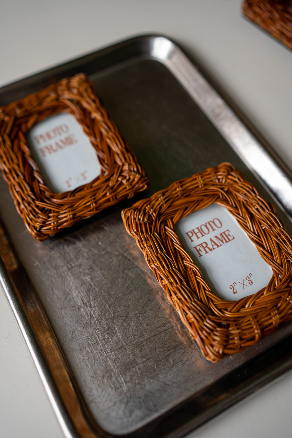 Set van 3 rotan lijstjes