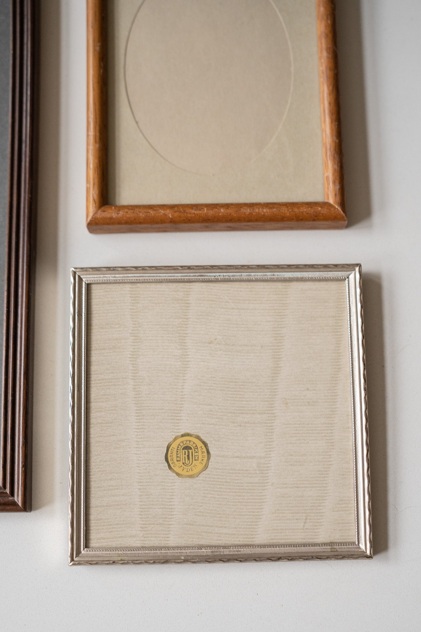 Vierkant  zilverkleurig lijstje