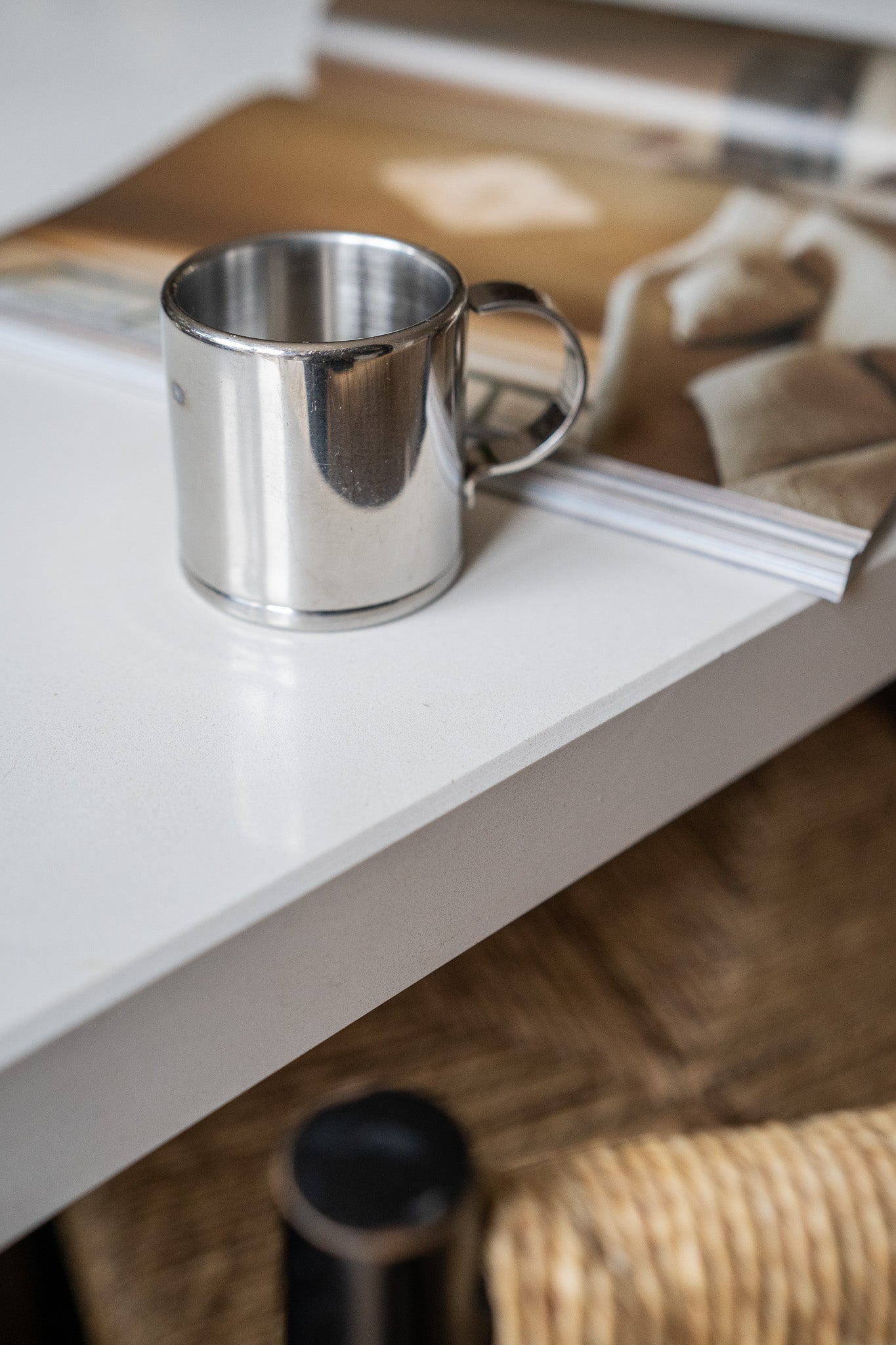 Set van 4 rvs espressokopjes