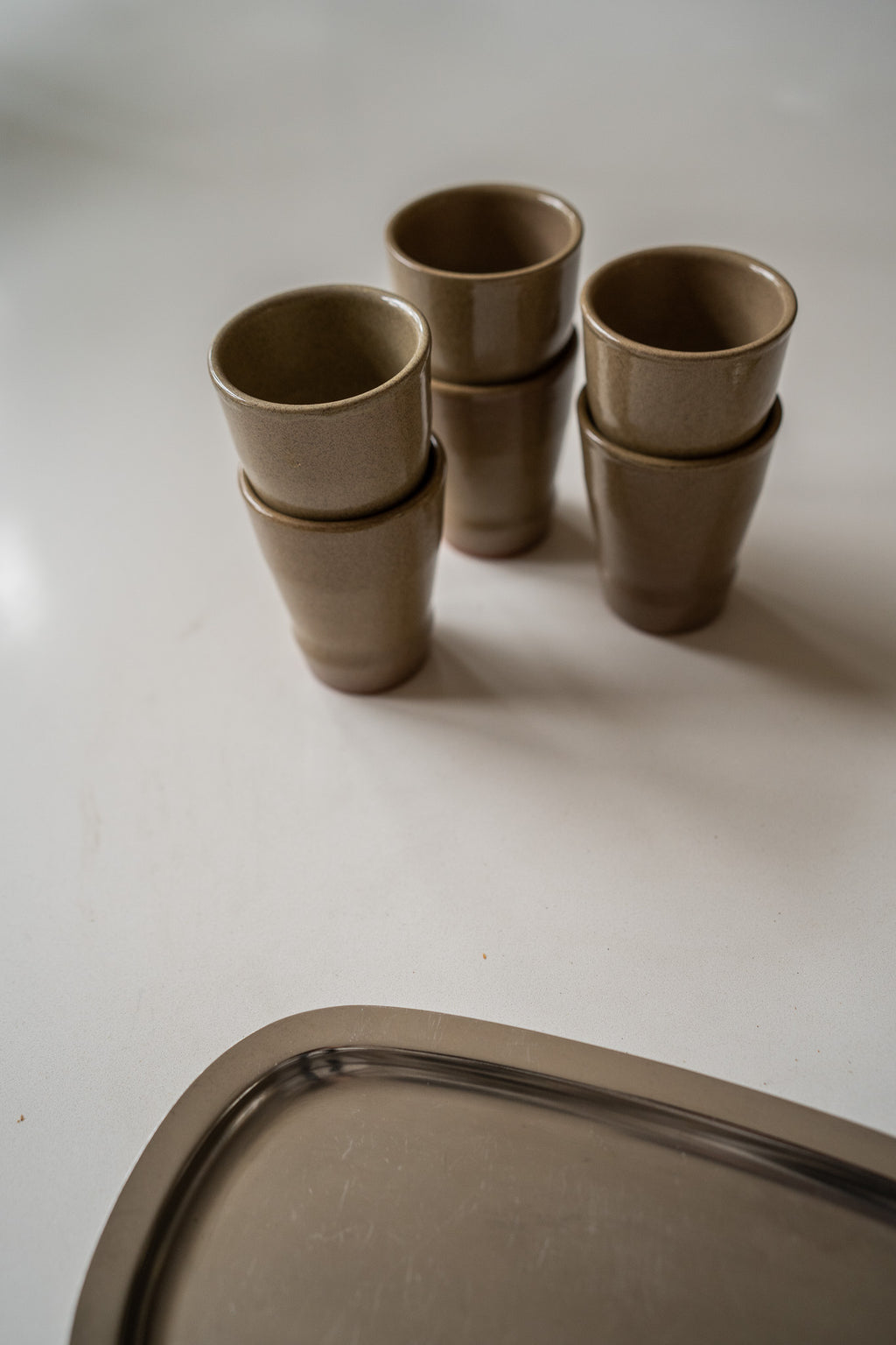 6 bruine koffiemokken