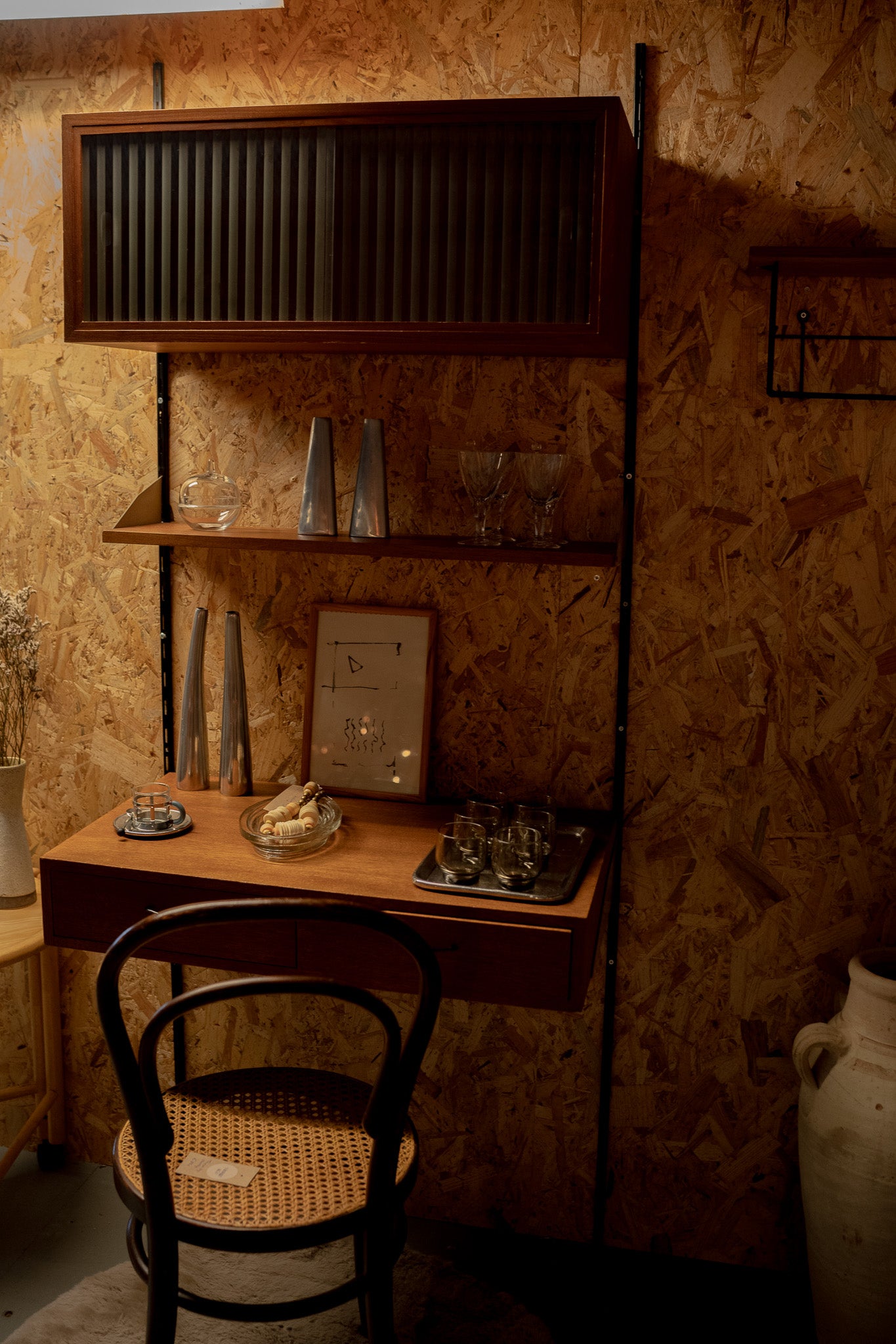 Vintage wandkast - plank - bureau - kast