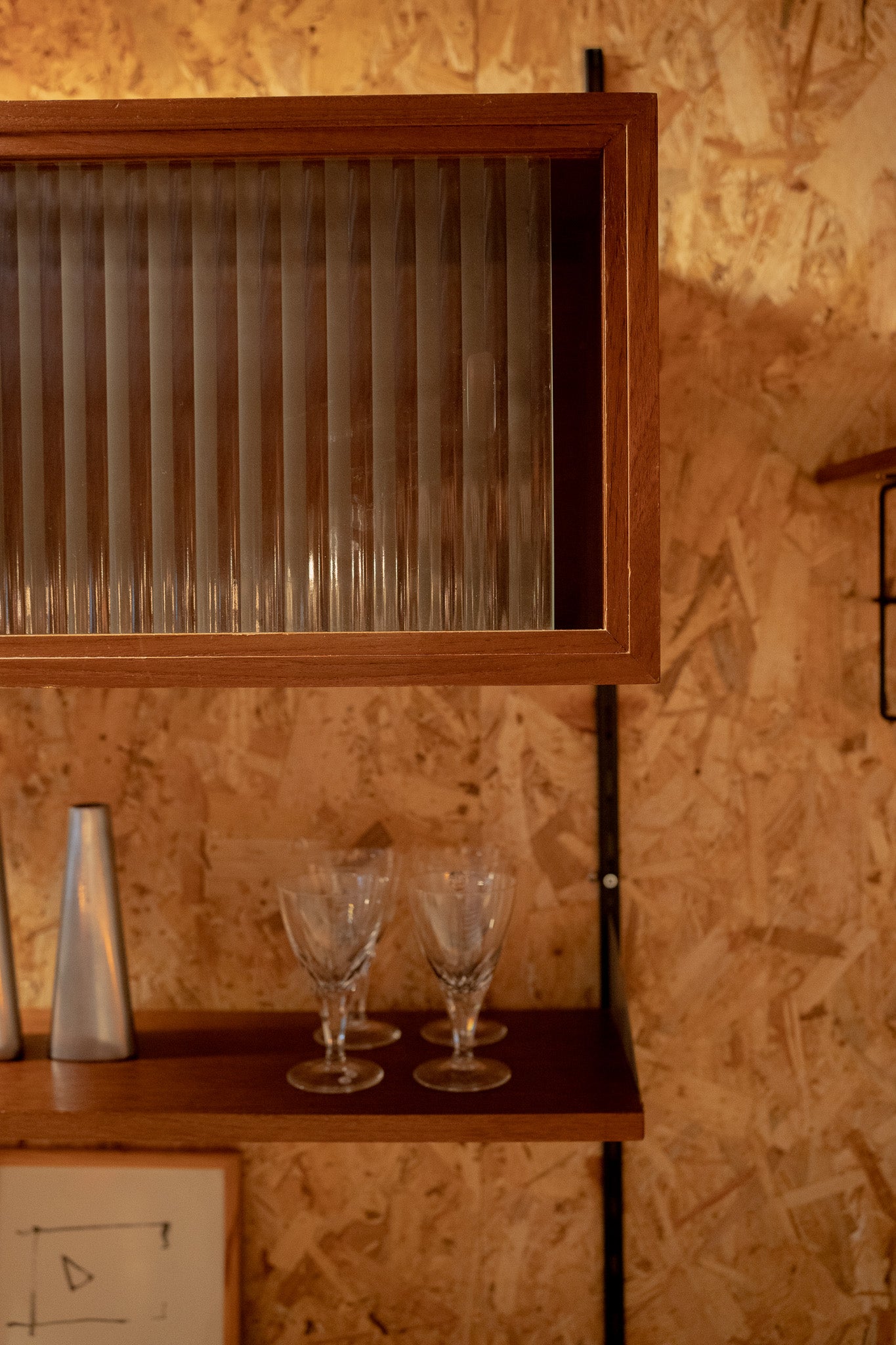 Vintage wandkast - plank - bureau - kast