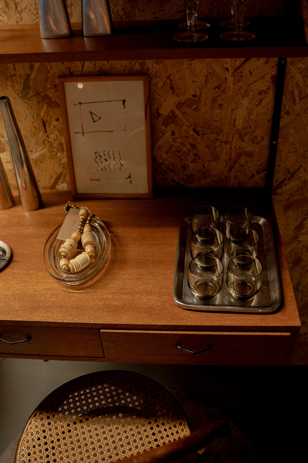 Vintage wandkast - plank - bureau - kast